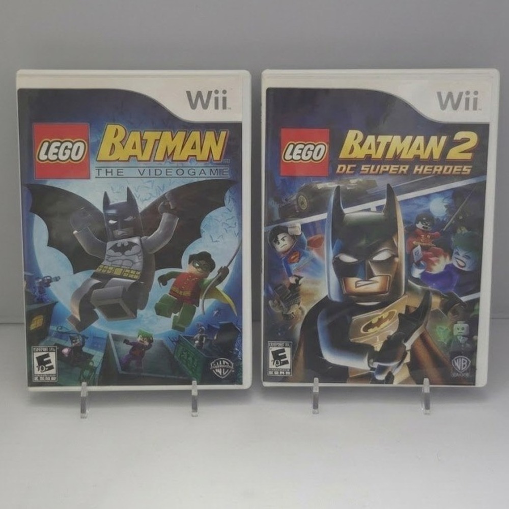 LEGO Batman: The Videogame & Batman 2: DC Super Heroes Bundle (Nintendo Wii) CIB